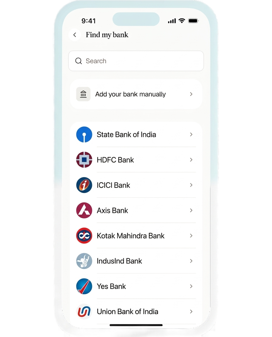 Step three app visual showing linked bank and automatic investing